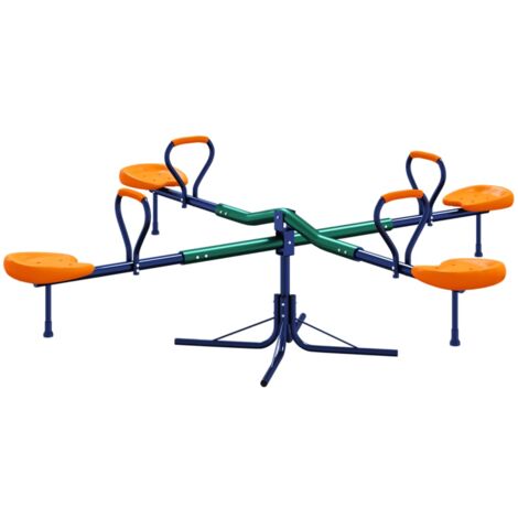 Wippe 4-Sitzer um 360-Grad Stahl vidaXL