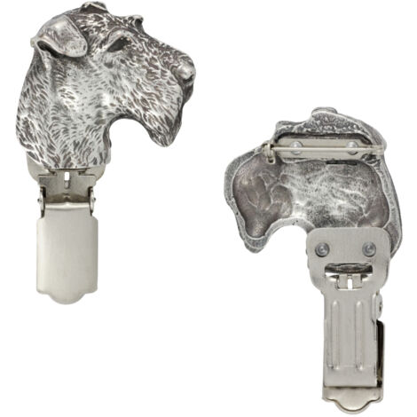 Wire Fox Terrier - Brosche mit Clip, Startnummernhalter, Geschenk zur Hundeausstellung von Art-Dog