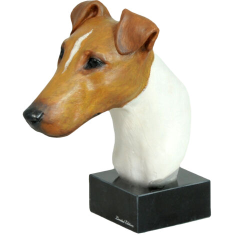Wire Fox Terrier - statuetta dipinta, figurina, realizzata dall'artista, marchio Art-Dog