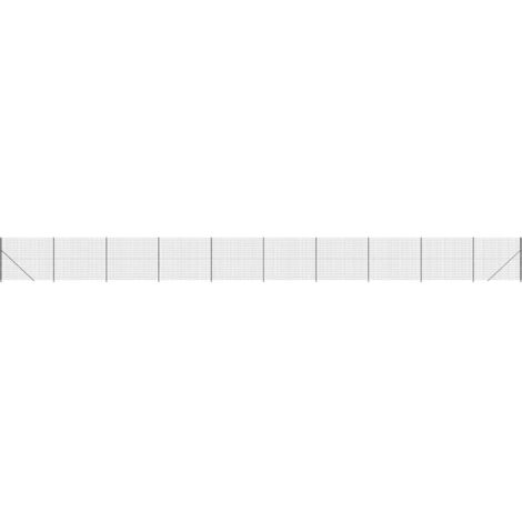 Wire Mesh Fence with Flange Anthracite 1.8x25 m vidaXL