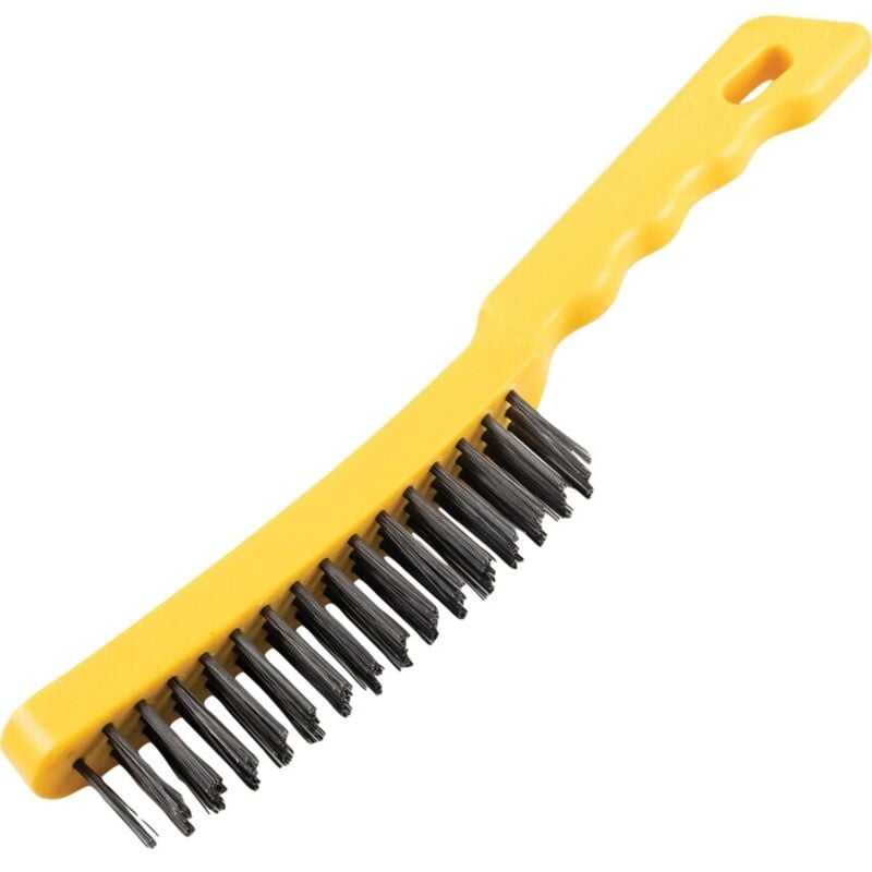 3-Row Plastic Handle Wire Scratch Brush - Cotswold