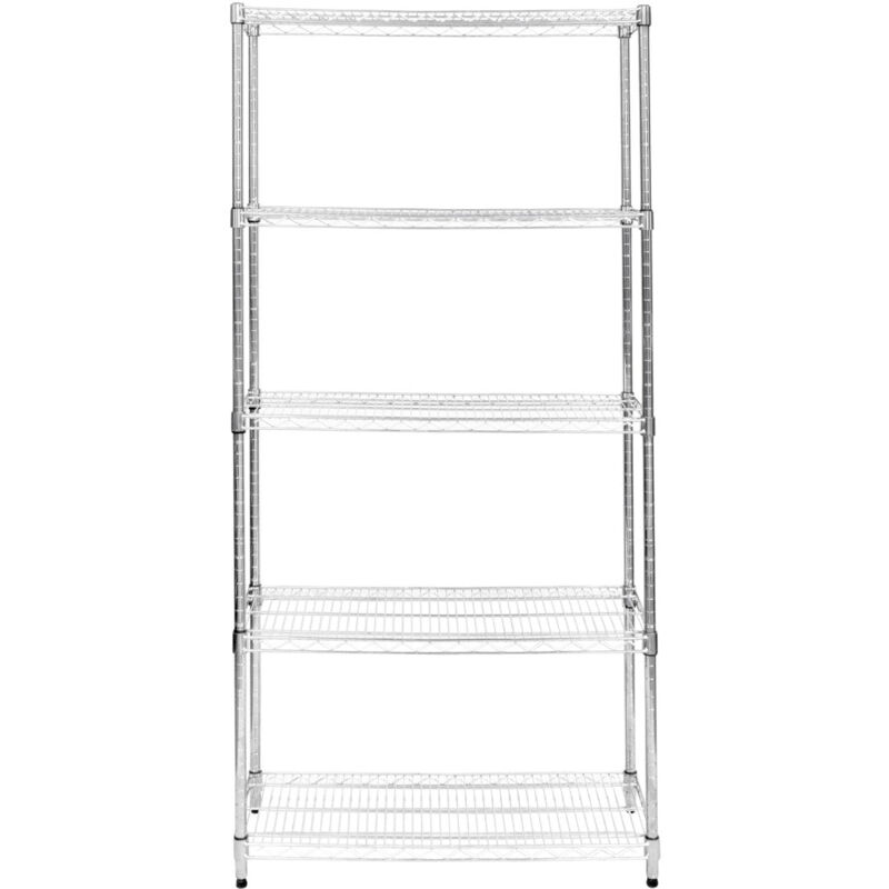 KuKoo Wire Racking - 45cm x 90cm x 180cm Silver