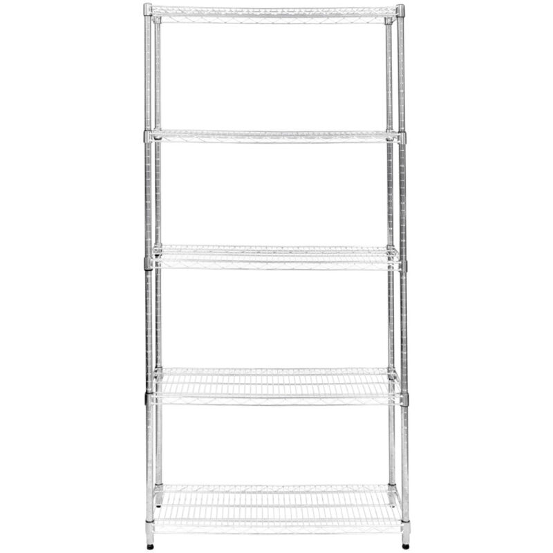KuKoo Wire Racking - 35cm x 90cm x 180cm Silver
