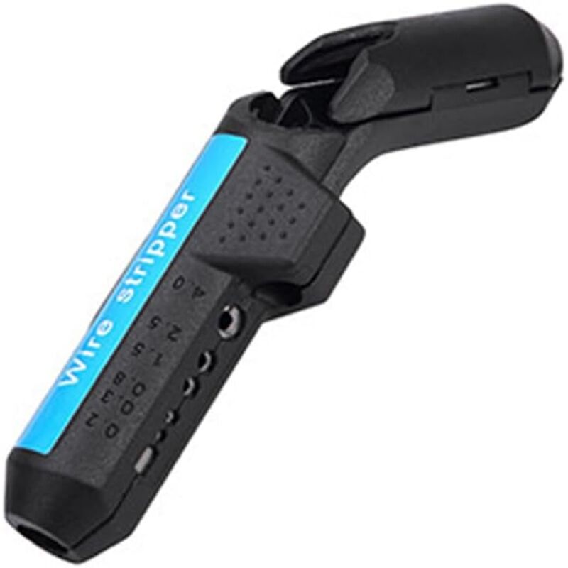 Wire Stripper with Curved Handle, Precision Tool for Stripping and Peeling Wires, Special Electrician Wire Stripper, Black