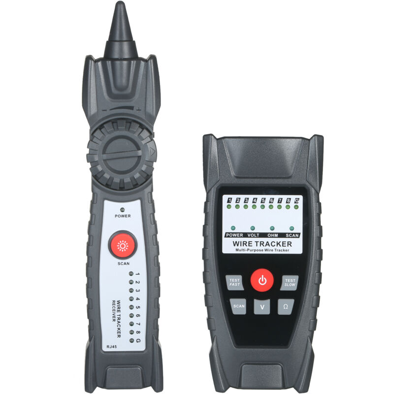 Lifcausal - Wire Tracker Testeur de câble RJ11 RJ45 multifonctionnel portable Détecteur de ligne téléphonique et réseau avec casque pour la