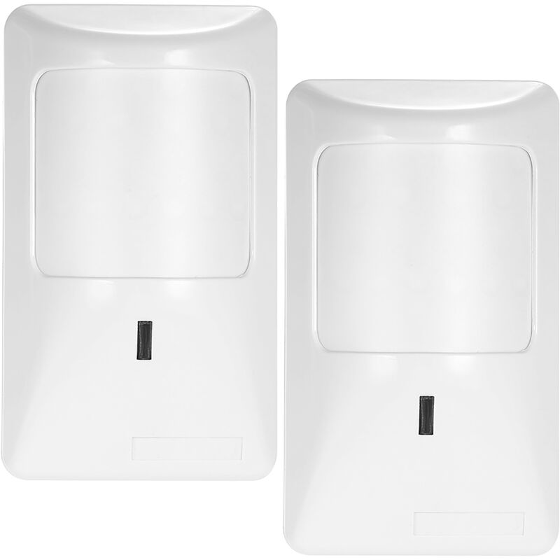 Asupermall - Wired Alarm With Motion Sensor Pir 2 Pieces