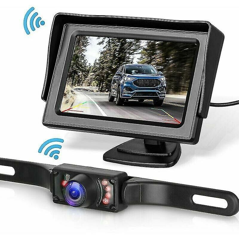 SNQ - Wireless Backup Camera System Kit For Car/truck/van/pickup/motorhome 4.3`` Monitor Rear View Backup System