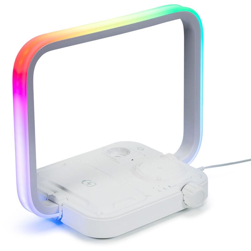 Valuelights - Wireless Charger Pad led Colour Changing Light Station Phone Airpod Watch Stand - White