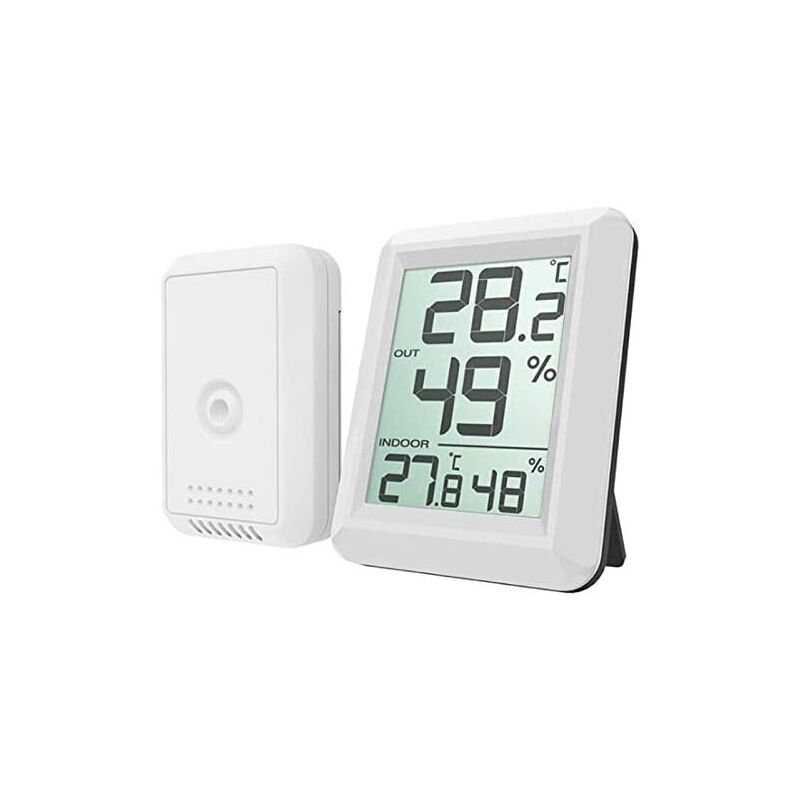 Wireless Digital Hygrometer LCD Thermometer Indoor Outdoor Electronic Temperature Humidity Monitor Weather Station Alarm Clocks