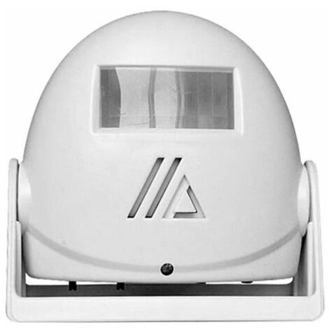 Wireless Doorbell Shop Welcome Invite Visitor Entry Device Doorbell Chime Infrared Motion Sensor Home Burglar Alarm, White
