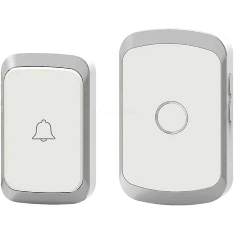 Wireless Doorbell, Smart Home LED Doorbell, 1 Doorbell and 1 Button Within 300 Meters, Black