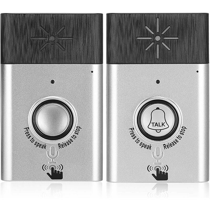 Hoopzi - Wireless Doorbell, Smart Wireless Voice Two-Way Intercom Doorbell Security System Doorbell Kit for Home, Office, Hotel.