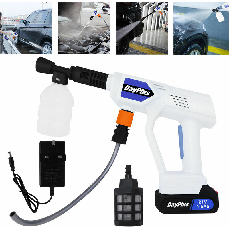 Wireless High Pressure Car Washer Gun Electirc Washing Machine & Battery Charger