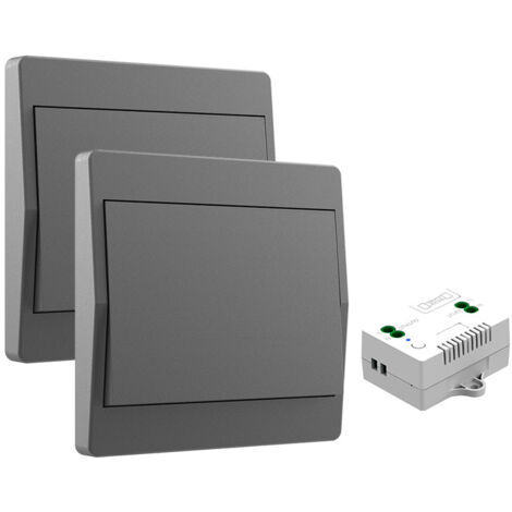 Wireless Home Lighting Switch – Battery-Free, Easy Installation, Gray