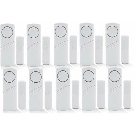 Wireless Home Security Alarm System DIY Kit - Magnetic Sensor - Guardian Protector - Window Glass Vibration Security Burglar Alarm for Homes, Cars, Sheds, Caravans, Motorhomes(Set of 10)
