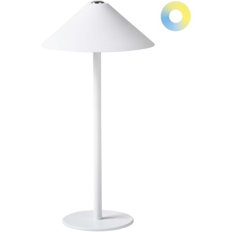 Wireless LED Table Lamp FRANCOLI with Dimmer Metal White