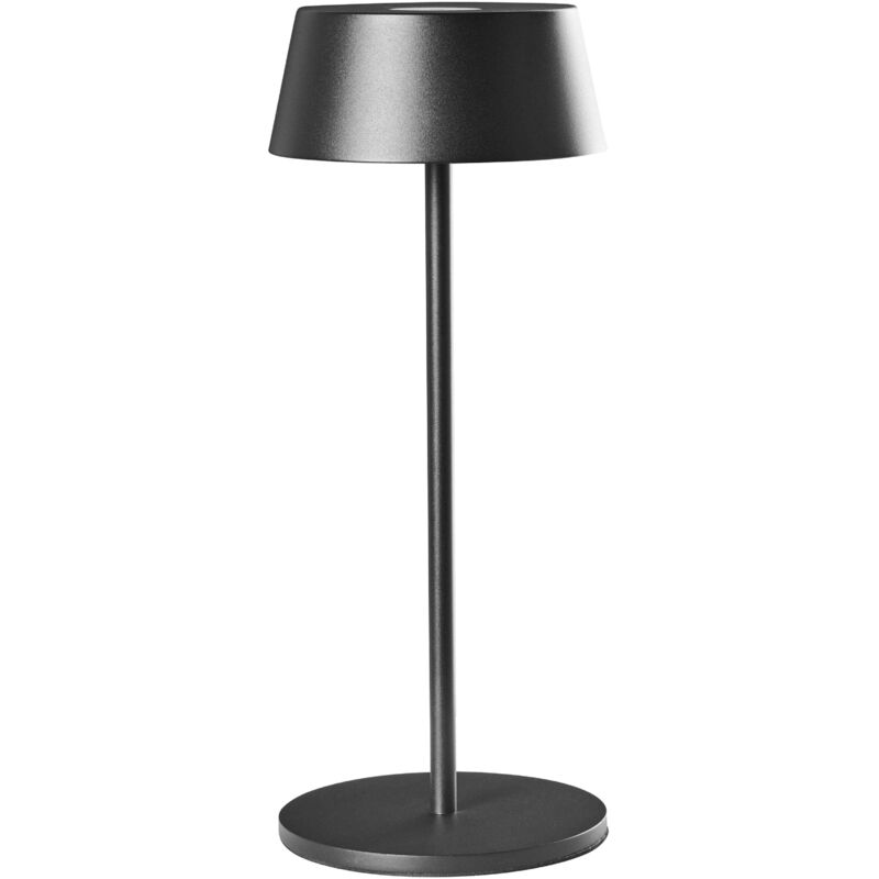Image of Wireless Table Lamp Black Metal Indoor&hellip;