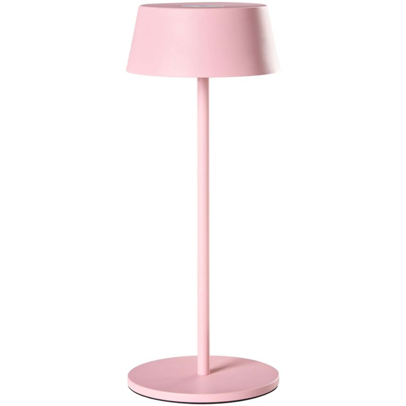 Image of Wireless Table Lamp Pink Metal Indoor&hellip;