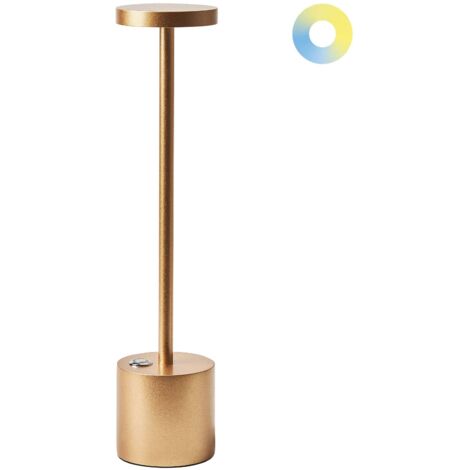 Wireless LED Table Lamp LIZANDRO with Dimmer Metal Gold