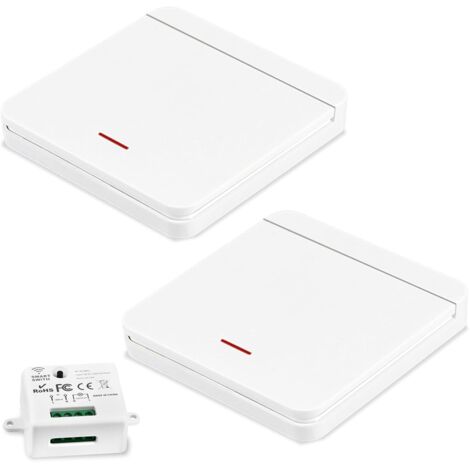 Wireless light switch, wireless transmitter and receiver, 2-in-1