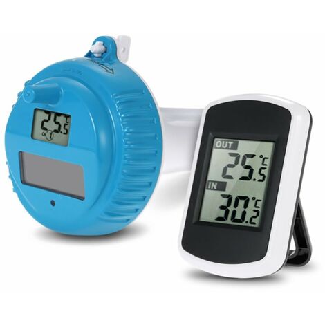 Wireless Pool Thermometer, Floating Pool Thermometer with LCD Display, Water Temperature Measurement, Spas, Hot Tubs, Aquarium, Fish Ponds, Water Temperature Tester