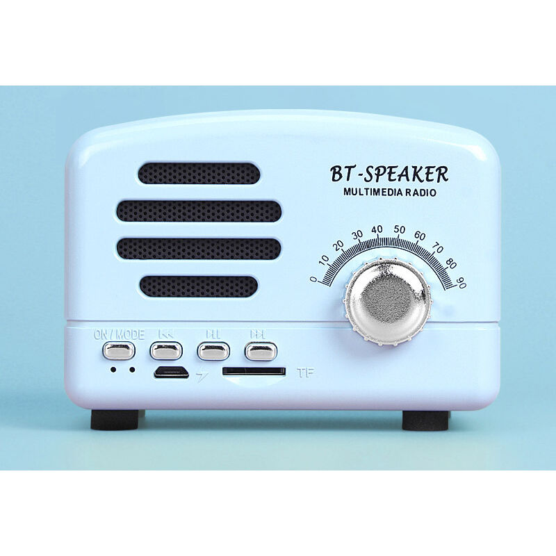 Mimiy - Wireless Retro Bluetooth Speaker, Outdoor Portable Retro Speaker, Rechargeable Mini Speaker (Blue)