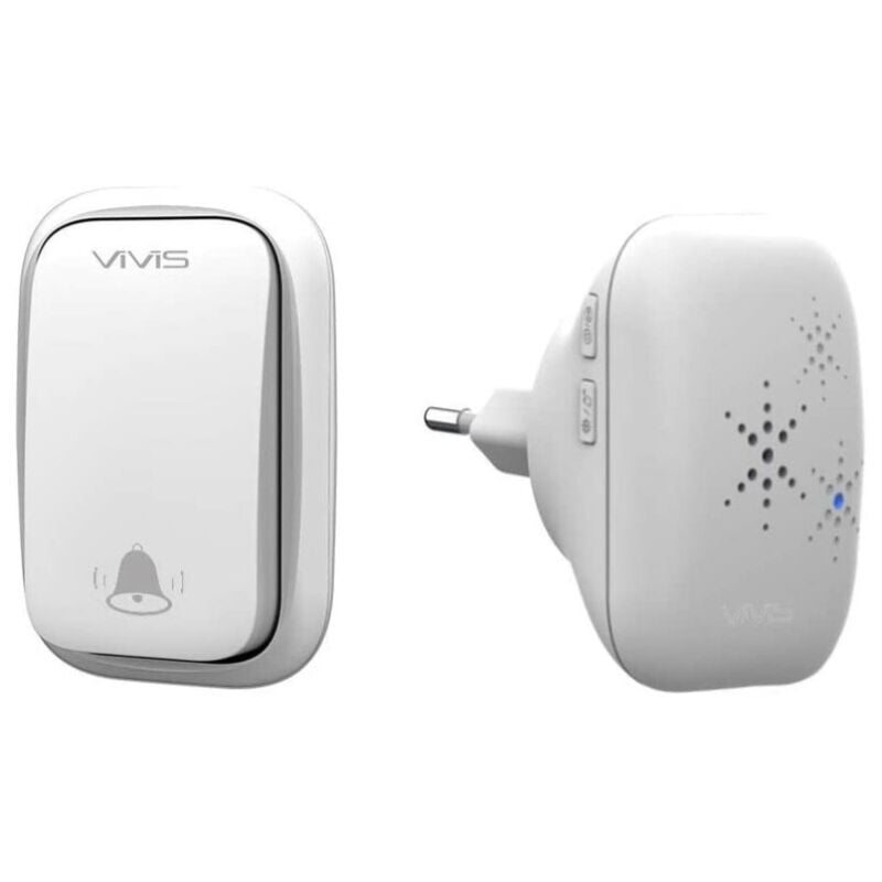 Wireless Self-Powered Doorbell No Battery Required, Range up to 200m, 38 Ringtones, 3 Volume Levels, Easy to Install