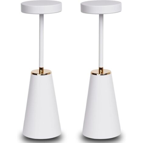 Wireless Table Lamp, Bedside Lamp, Qi-Enabled Wireless Smartphone Charger, Long Battery Life Up to 60 Hours, Dimmable 3-Color LED (3000–6000K), 95% Color Rendering Index (CRI), USB-C Port, 2-Pack [Ene