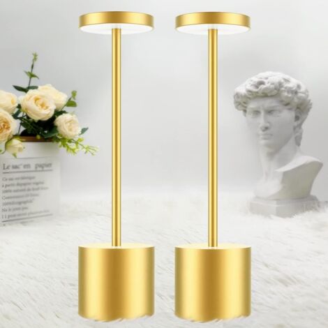 Wireless Touch Bedside Lamp, 5000mAh 2 PCS Rechargeable LED Table Lamp, 3 Color Temperatures