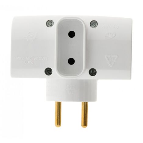 Wireless triplite, 3 prese ZENITECH bianco