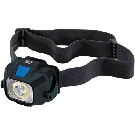 Wireless USB Rechargeable COB/SMD LED Head Torch with 6W, 400 Lumens, Includes USB-C Cable