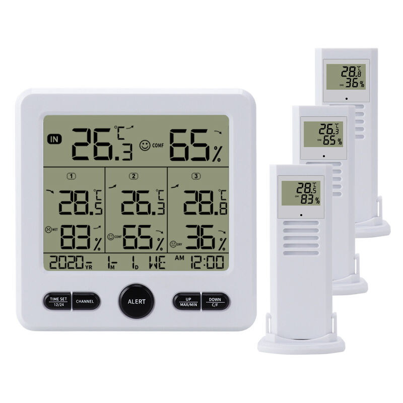 Wireless weather station with 3 sensors (White)