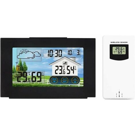 Weather Station With Outdoor Indoor Sensor, Msf Wireless Digital