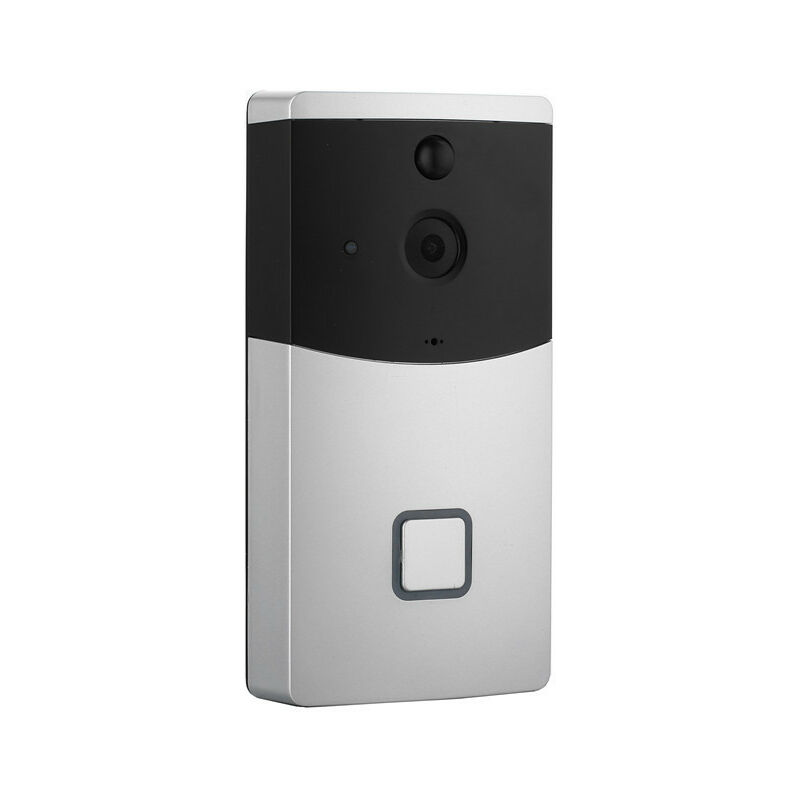 Wireless wifi Doorbell Video Camera App Remote Control Ring Intercom Night Vision 1080P sliver