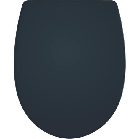 Wirquin 20724245 - Sedile WC in termoplastica a forma di U, colore: grigio antracite
