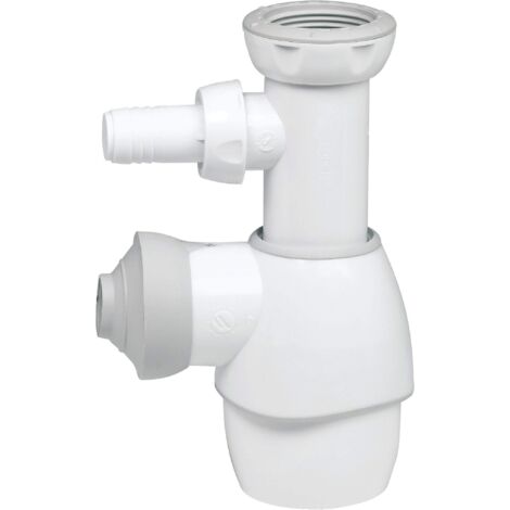 Wirquin 30723208 Sifone tutto in uno universale lavabo lavello, bianco