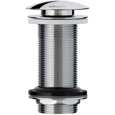 Wirquin 30723416 - Piletta per lavabo, design senza troppo pieno, Quick-Clac, cromato