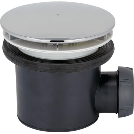Wirquin 30723744 - Piletta doccia Tourbillon D90 orizzontale, Grigio E Nero, taglia unica