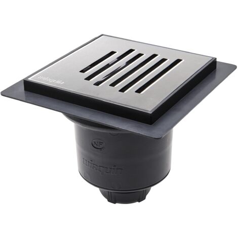 Wirquin 30723963 - Piletta per pavimenti in muratura Venisio, verticale, cromato, grigio e nero