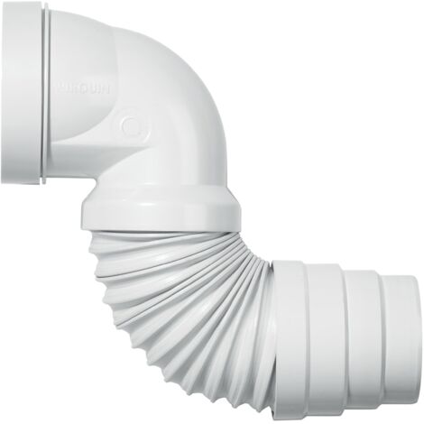 Wirquin 70718813 - Tubo per WC angolare estensibile da incollare, bianco