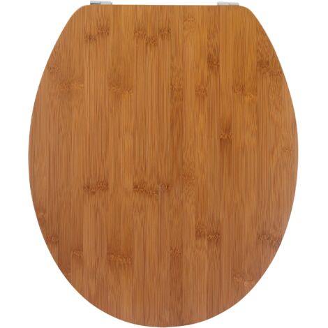 Wirquin – Abattant WC Diplomat 20723913 – MDF finition brute – Charnières inox réglables – Distance fixation 130-170 mm
