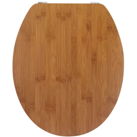 Wirquin – Abattant wc en bambou naturel – Charnières inox 304 anti-corrosion – Durabilité testée 20 000 cycles – Pour cuvettes standards