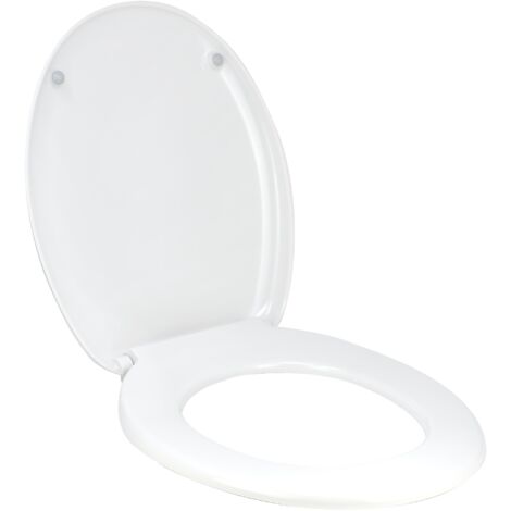 Wirquin – Abattant WC en thermodur 20718118 – Frein de chute – Déclipsable – Compatible cuvettes en U – Résistant aux bactéries