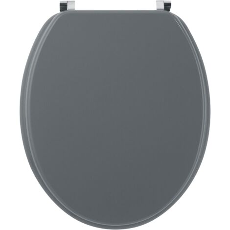 Wirquin – Abattant WC Woody 20717953 – MDF gris clair – Charnières inox 304 – Forme U – Endurance 20 000 cycles d'ouvertures/fermetures