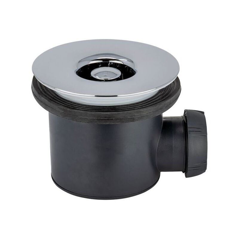 Wirquin - Bonde de douche Ø90/40 grille abs chrome/gris