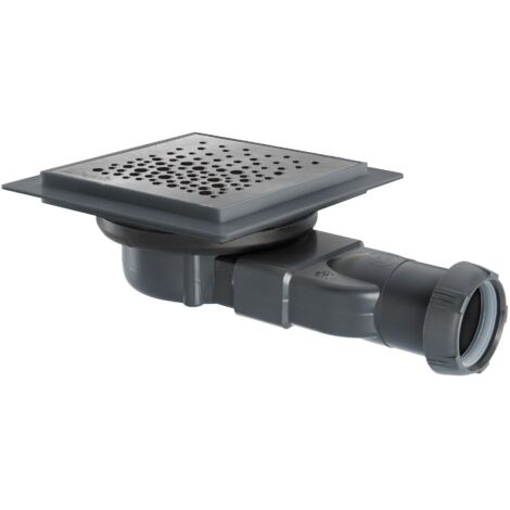 Wirquin – Bonde de douche extra-plate 40mm – 30723970 – Débit 30L/min – Grille inox brossé – Membrane silicone pour vidage sans odeur