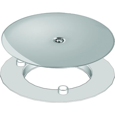 Wirquin – Bonde de douche extra-plate 118mm – Dôme en ABS chromé 30719719 – Compatible avec bondes Slim et Slim+ – Installation rapide