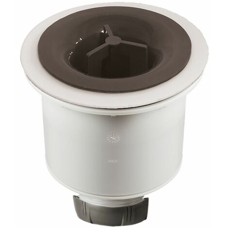 Wirquin – Bonde de douche tourbillon verticale 90mm – Grille carrée – Hauteur 100mm – Sortie verticale Ø40mm – Compatible receveurs DAILY'O, DAILY'C, DAILY'L