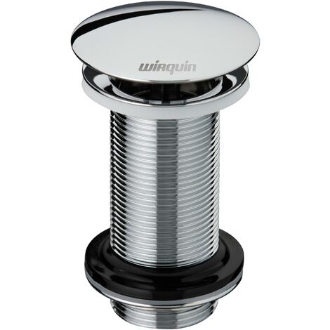 Wirquin – Bonde de lavabo à écoulement libre 30723425 – Laiton chromé – Hauteur 100 mm – Diamètre clapet 72 mm – Compatible avec siphon 1'1/4