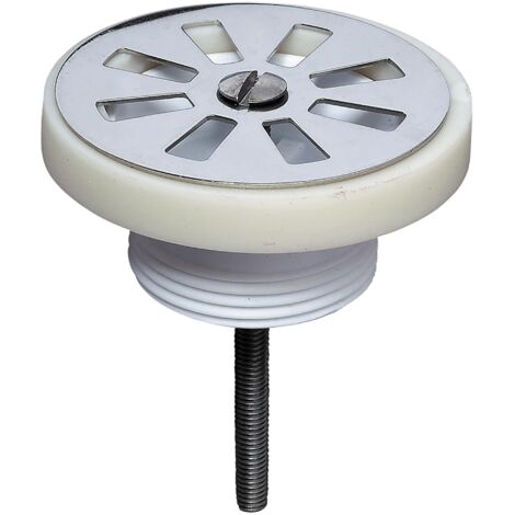 Wirquin – Bonde de lavabo à écoulement libre 63mm – Grille plate en inox – Corps en plastique – Installation rapide sans outil